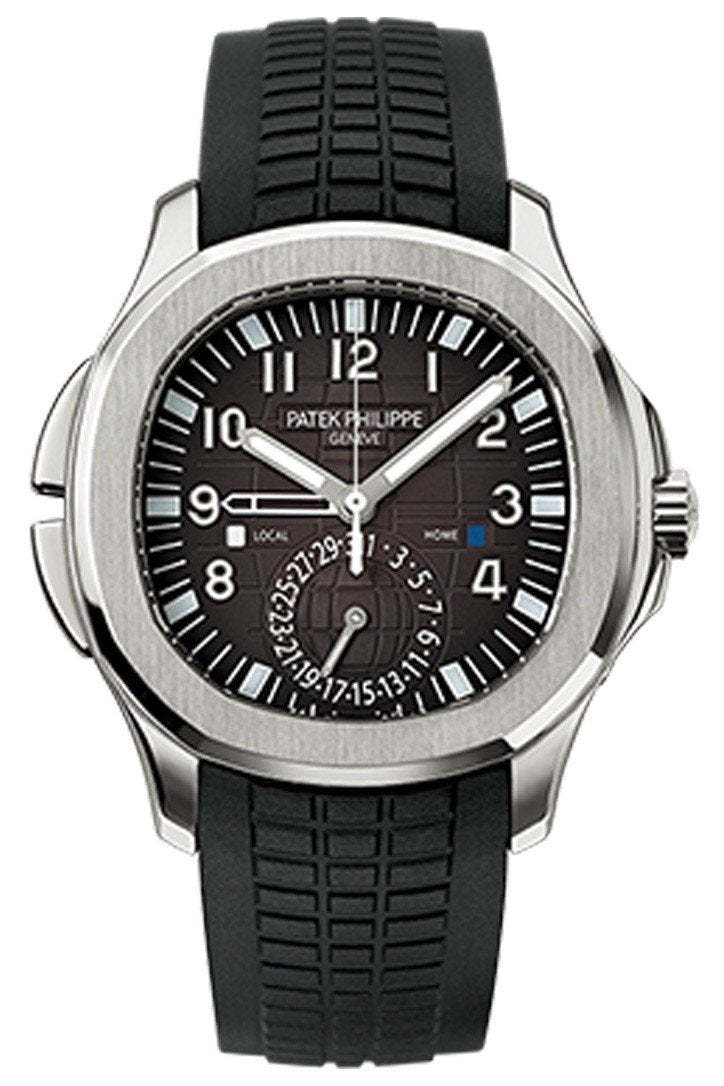 P. Philippe Aquanaut Dual Time Black Dial Automatic Men's Watch 5164A-001