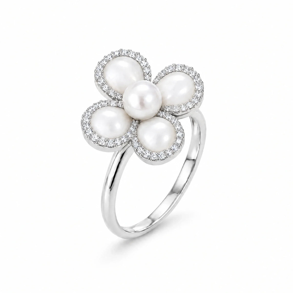 Perla 18K Gold Plated 925 Sterling Silver Cubic Zirconia Ring