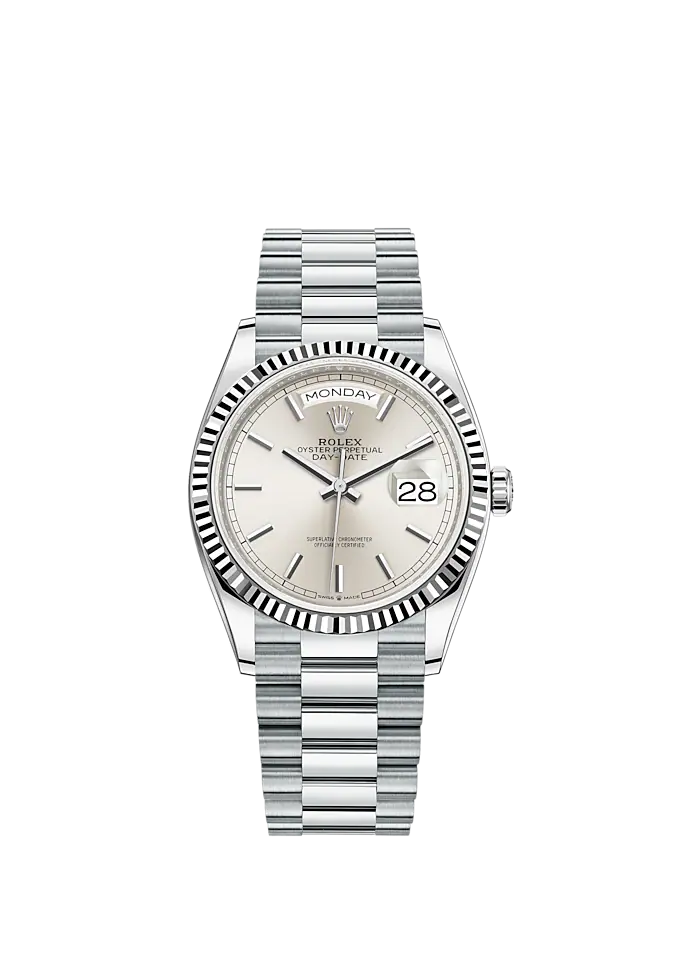 Day-Date, 36mm, Platinum, Ref# 128236-0001