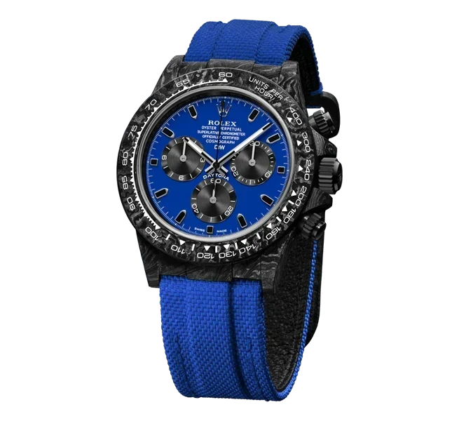DW Daytona carbon miami blue 40mm oyster black