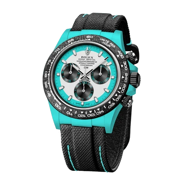 DW Daytona quartz fiber celeste invert 40mm oyster black