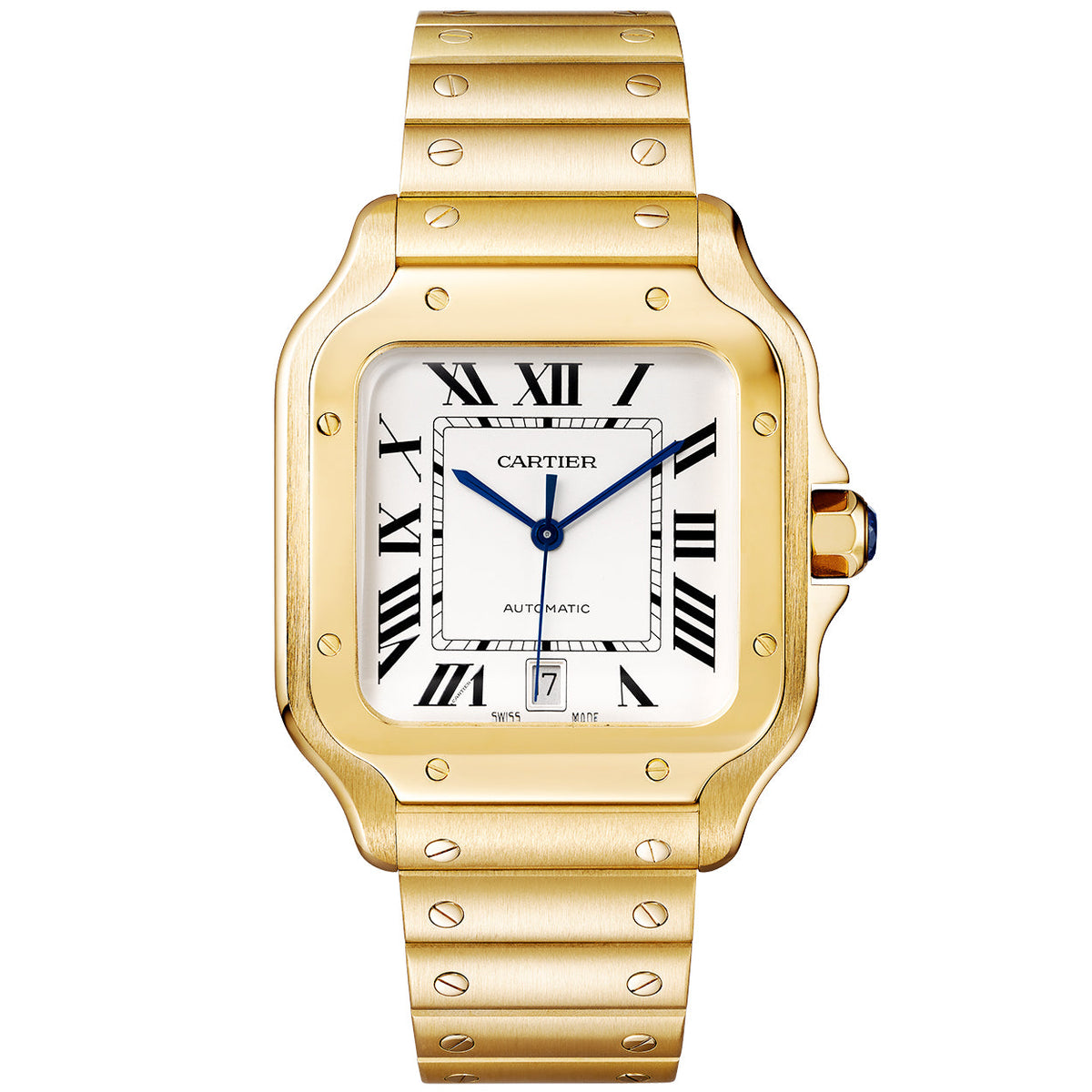 Santos de CT Large Automatic 18ct Yellow Gold Bracelet Watch