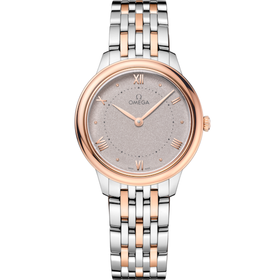 Omega De Ville Prestige 30 mm Steel Sedna™ Gold Silver Dial Bracelet 434.20.30.60.02.001