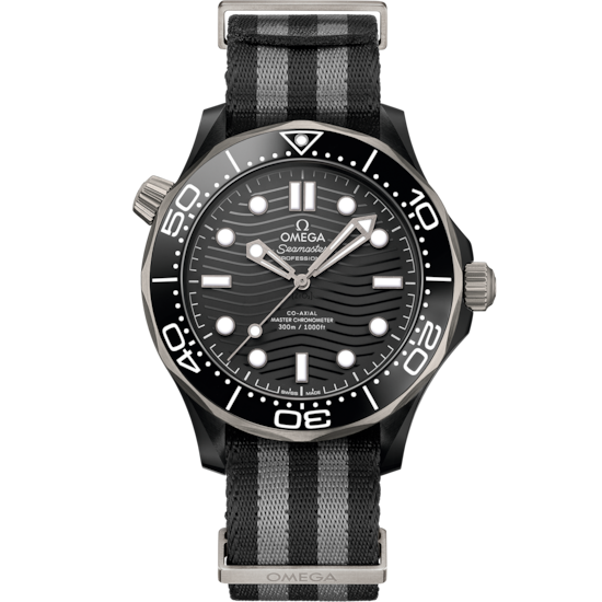 Omega Seamaster Diver 300M 43.5 mm Black Ceramic Black Dial Strap 210.92.44.20.01.002