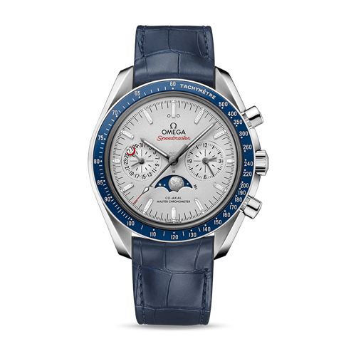 Omega Speedmaster Moonphase 44.25 mm Platinum Grey Dial Strap 304.93.44.52.99.004