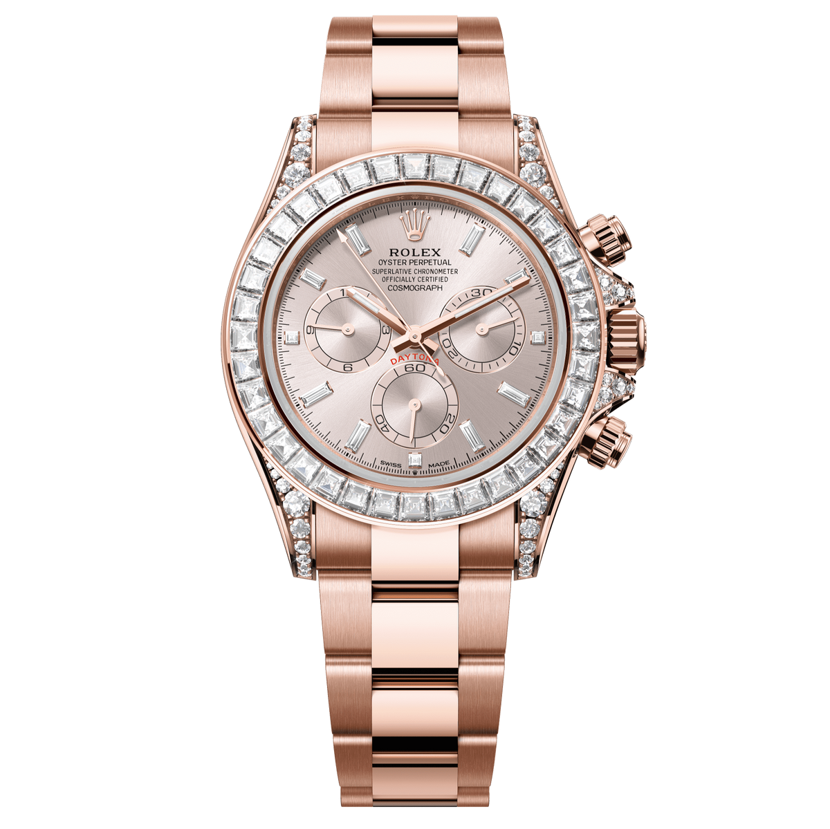 Rolex Oyster 40 mm Everose Gold Diamond Oysterflex 126595tbr-0001