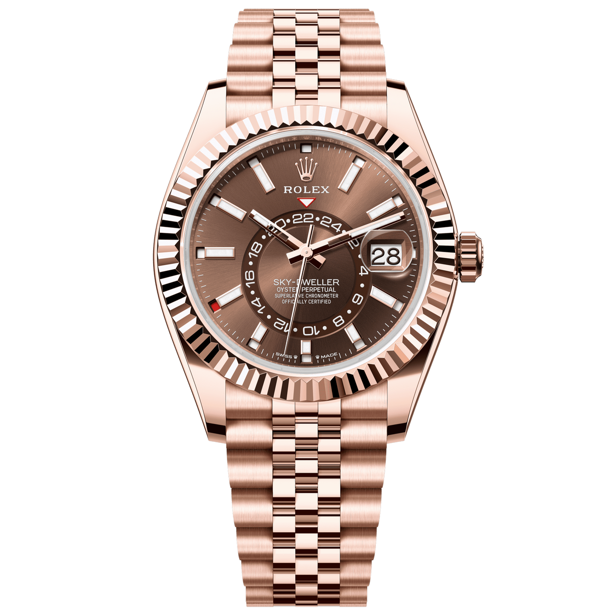 Rolex Sky-Dweller 42 mm 18 kt Everose Gold Chocolate Jubilee 336935-0006