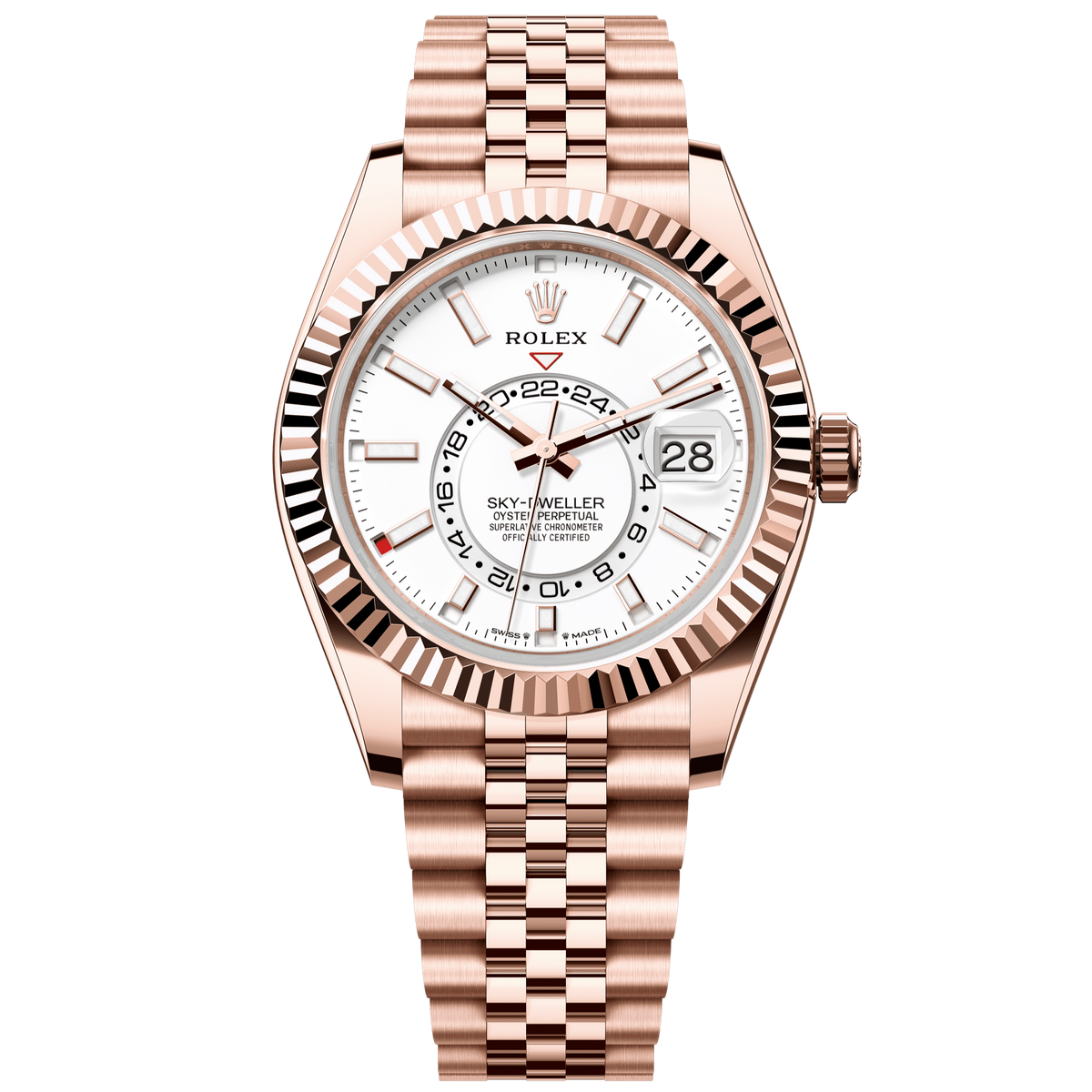 Rolex Sky-Dweller 42 mm Intense White 18k Everose Gold Jubilee 336935-0007