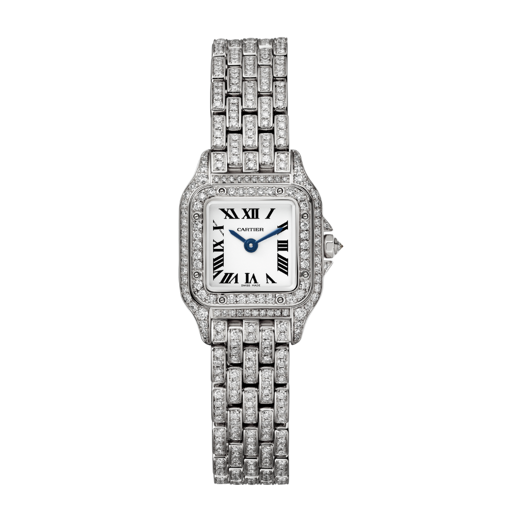 Cartier Panthère 25 mm Silver Dial White Gold Bracelet HPI01641