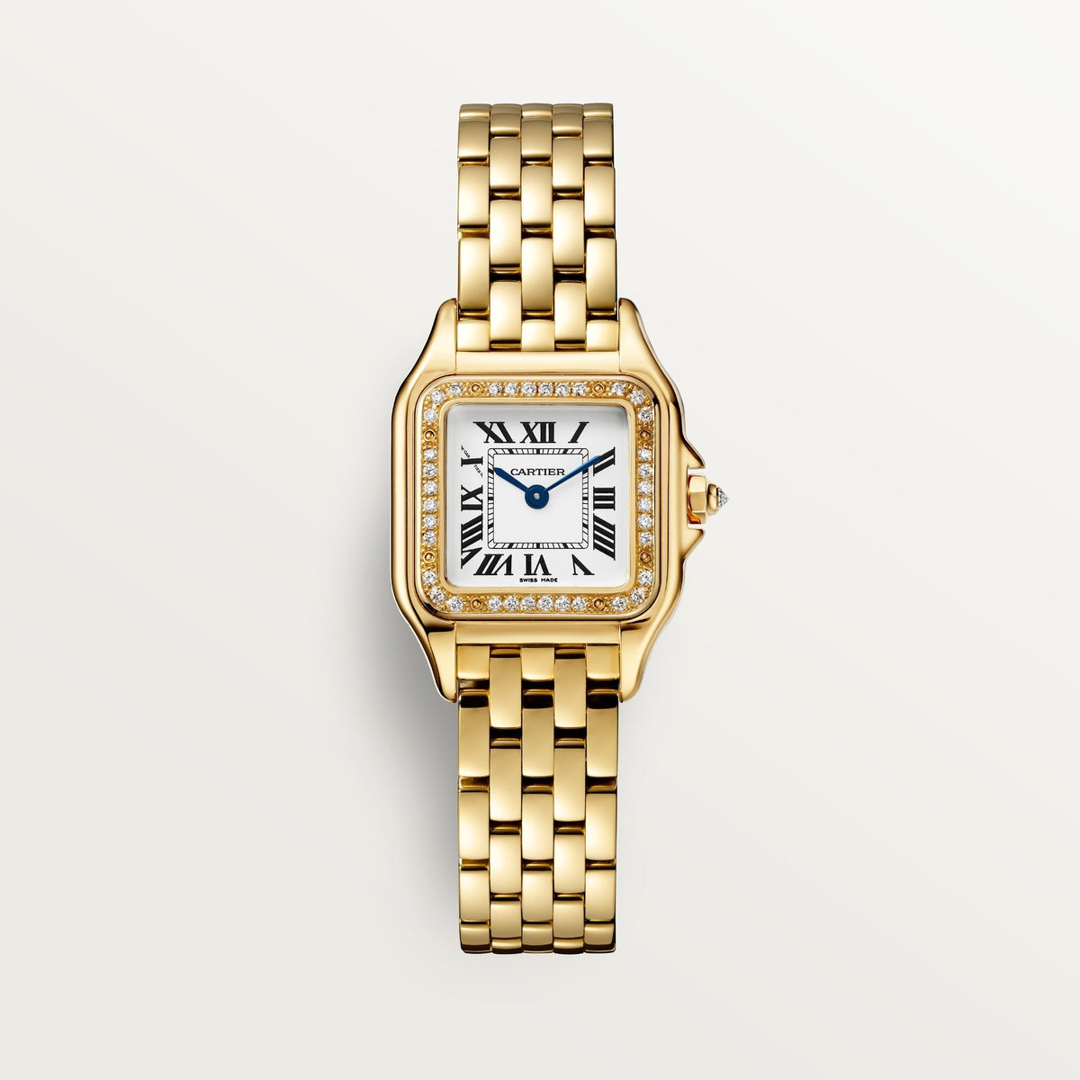 Cartier Panthere Small Yellow Gold Silver Dial Bracelet WJPN0067