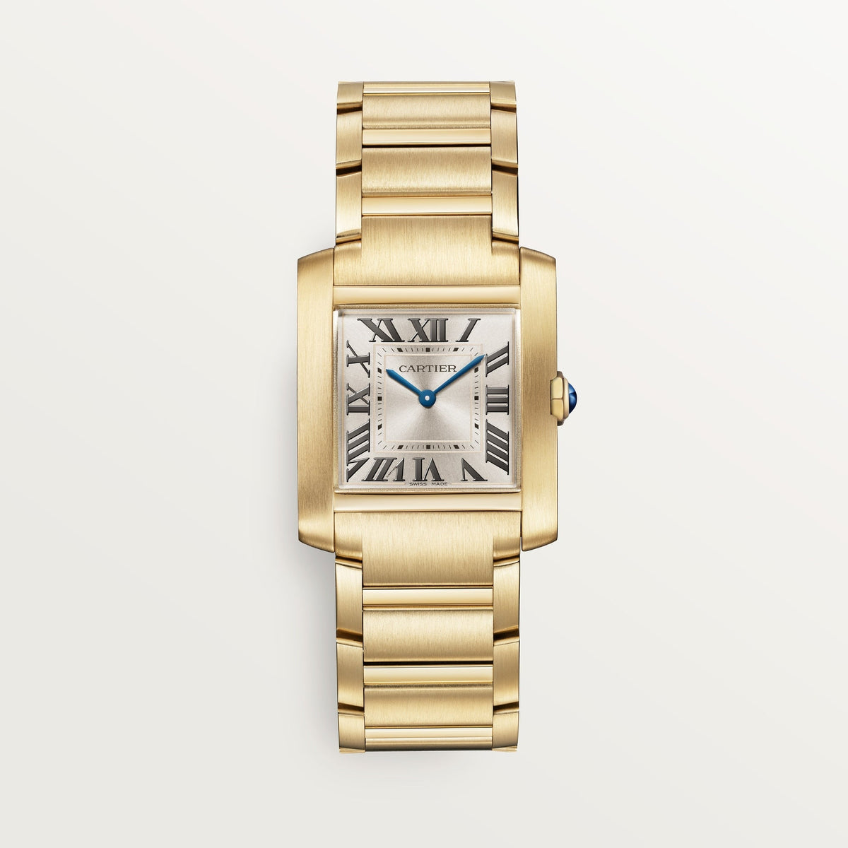Cartier Tank Française Medium 32 mm Yellow Gold Golden Dial Bracelet WGTA0345