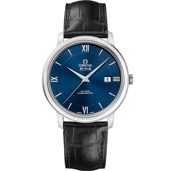 Omega De Ville Prestige 39.5 mm Steel Blue Dial Strap 424.13.40.20.03.001