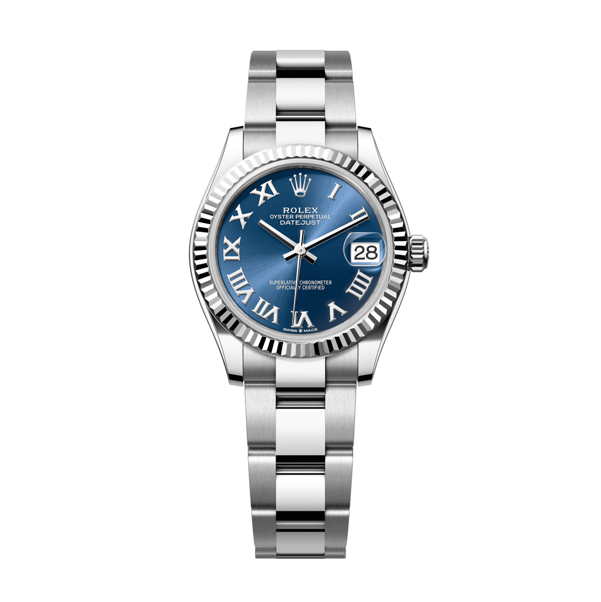 Rolex Datejust 31 mm Oystersteel White Gold Bright Blue Oyster 278274-0033