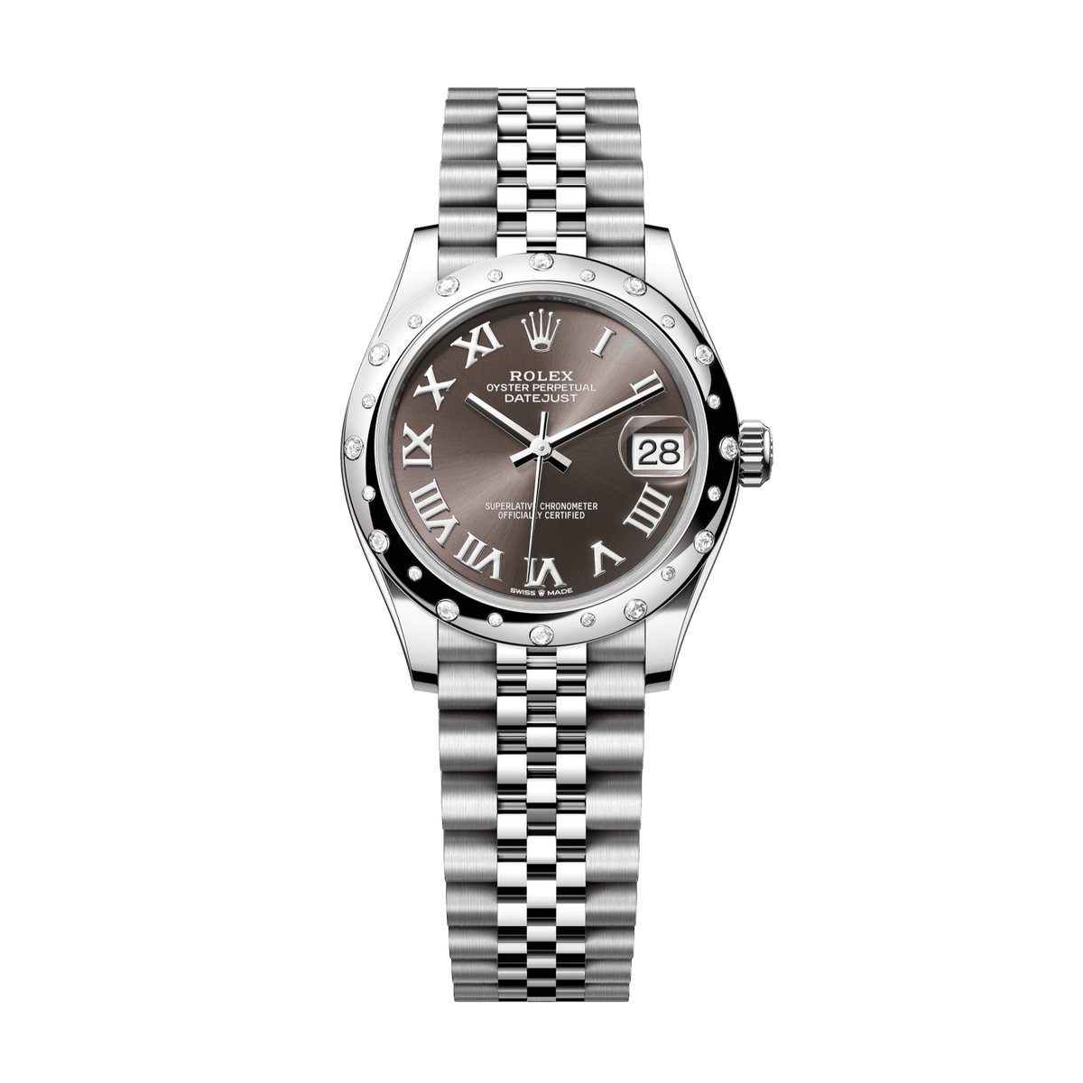 Rolex Datejust 31 mm Steel White Gold Dark Grey Dial Jubilee Bracelet 278344rbr-0024
