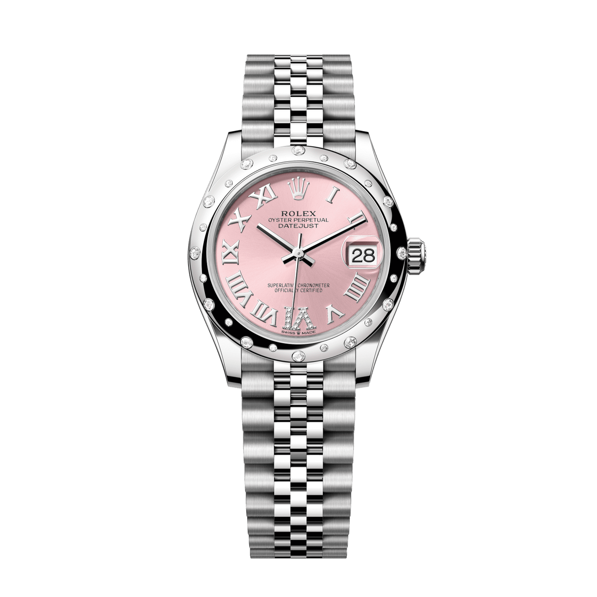 Rolex Datejust 31 mm Steel White Gold Pink Dial Jubilee 278344rbr-0026