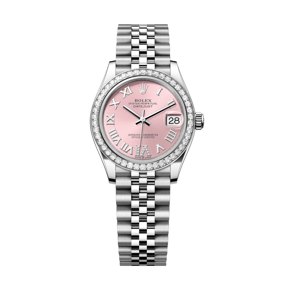 Rolex Datejust 31 mm Steel White Gold Pink Diamond Jubilee 278384rbr-0028