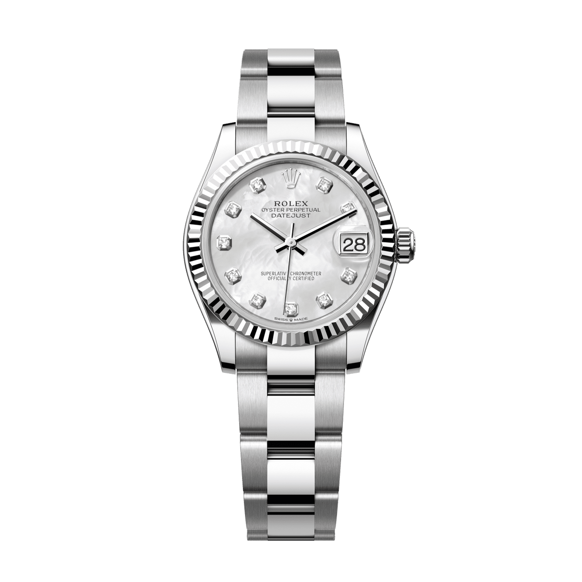 Rolex Datejust 31 mm White Gold White Mother-Of-Pearl Diamond Oyster 278274-0005