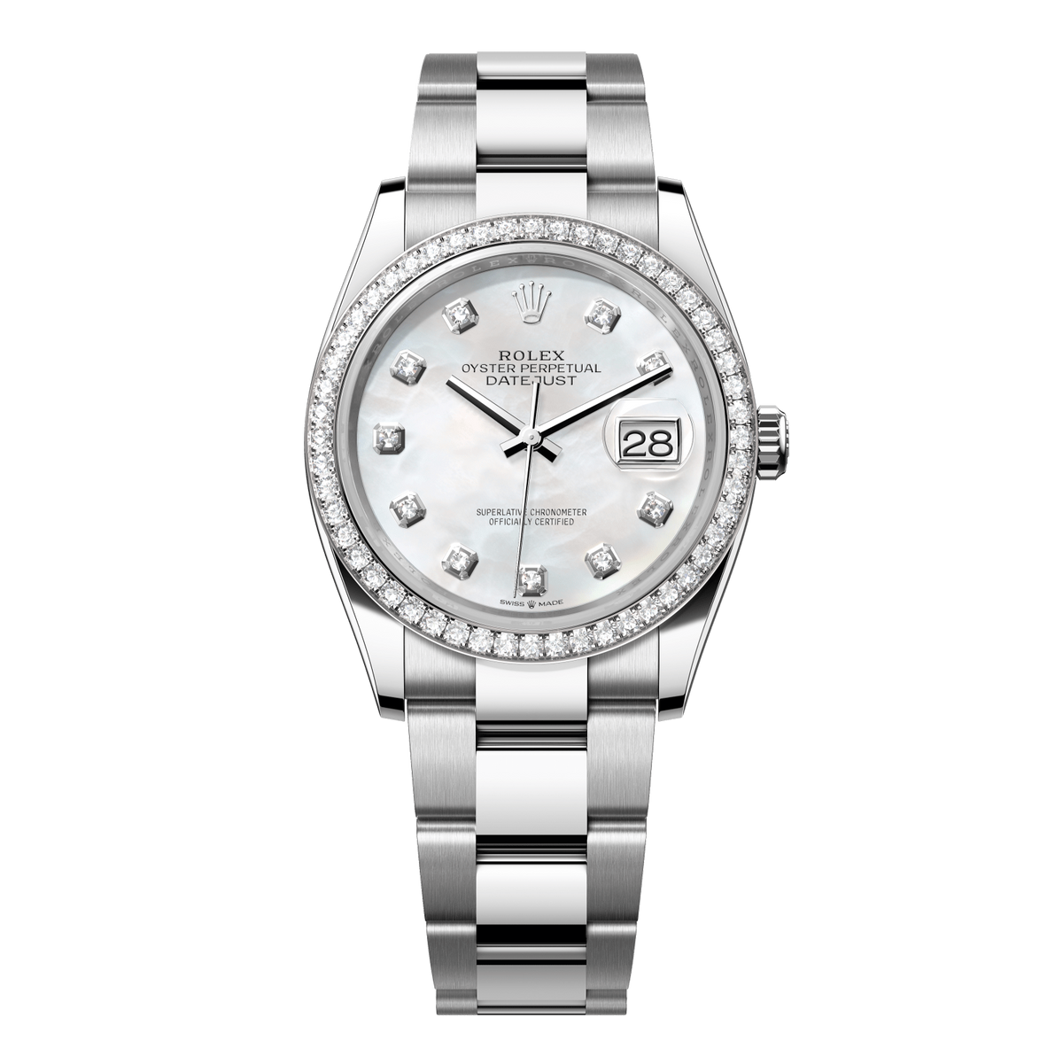 Rolex Datejust 36 mm Oystersteel White Gold Diamond Oyster 126284rbr-0012