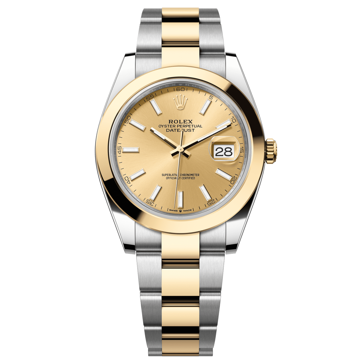 Rolex Datejust 41 mm Champagne 18k Yellow Gold Oyster 126303-0009