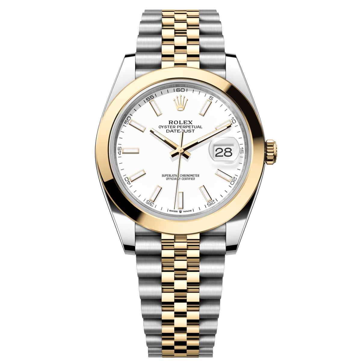 Rolex Datejust 41 mm Oystersteel Yellow Gold White Jubilee 126303-0016