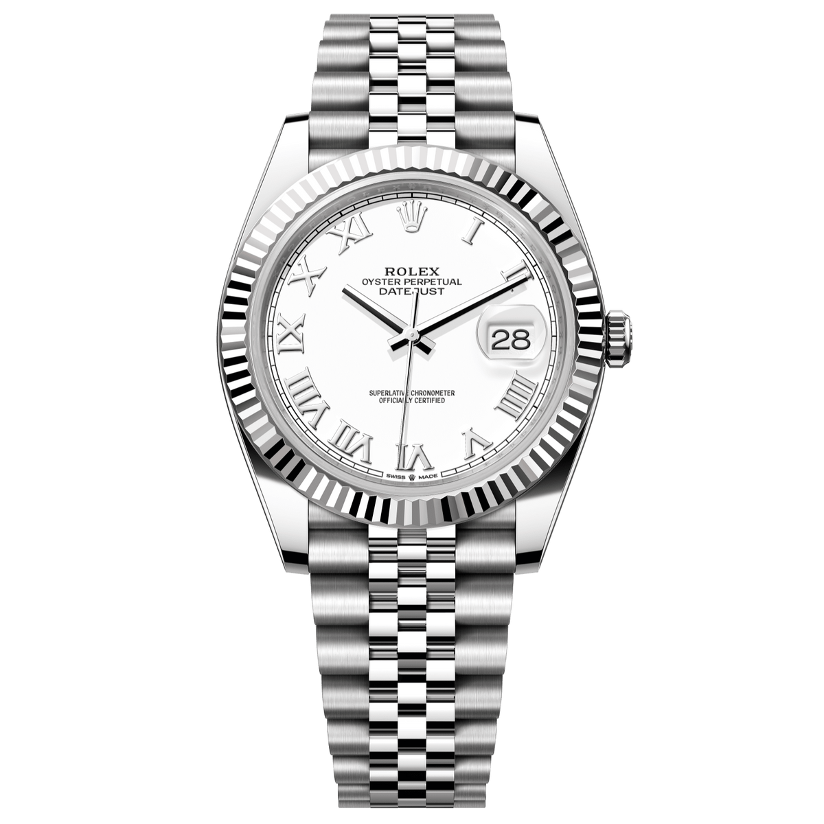 Rolex Datejust 41 mm White Oystersteel White Gold Jubilee 126334-0024