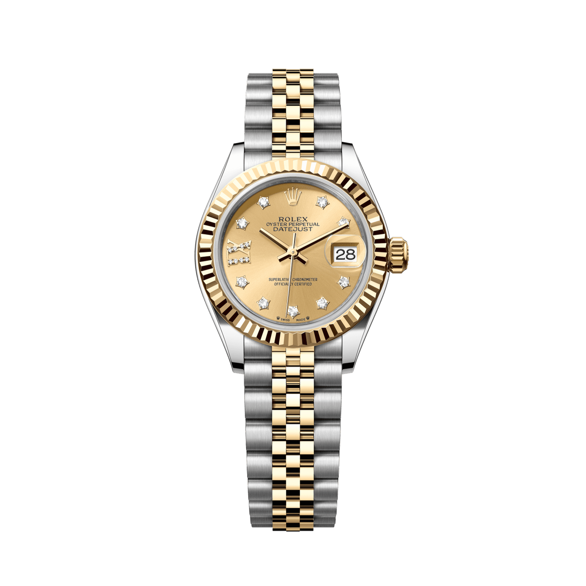 Rolex Lady-Datejust 28 mm Two-Tone Diamond Dial Bracelet 279173-0021