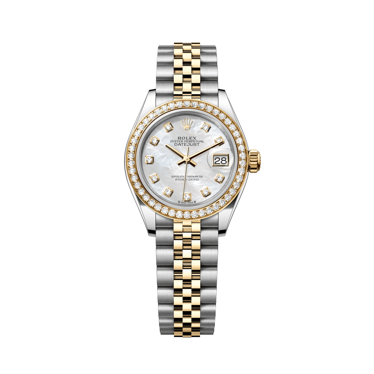 Rolex Lady-Datejust 28 mm Oystersteel Yellow Gold MOP Diamond Jubilee 279383rbr-0019