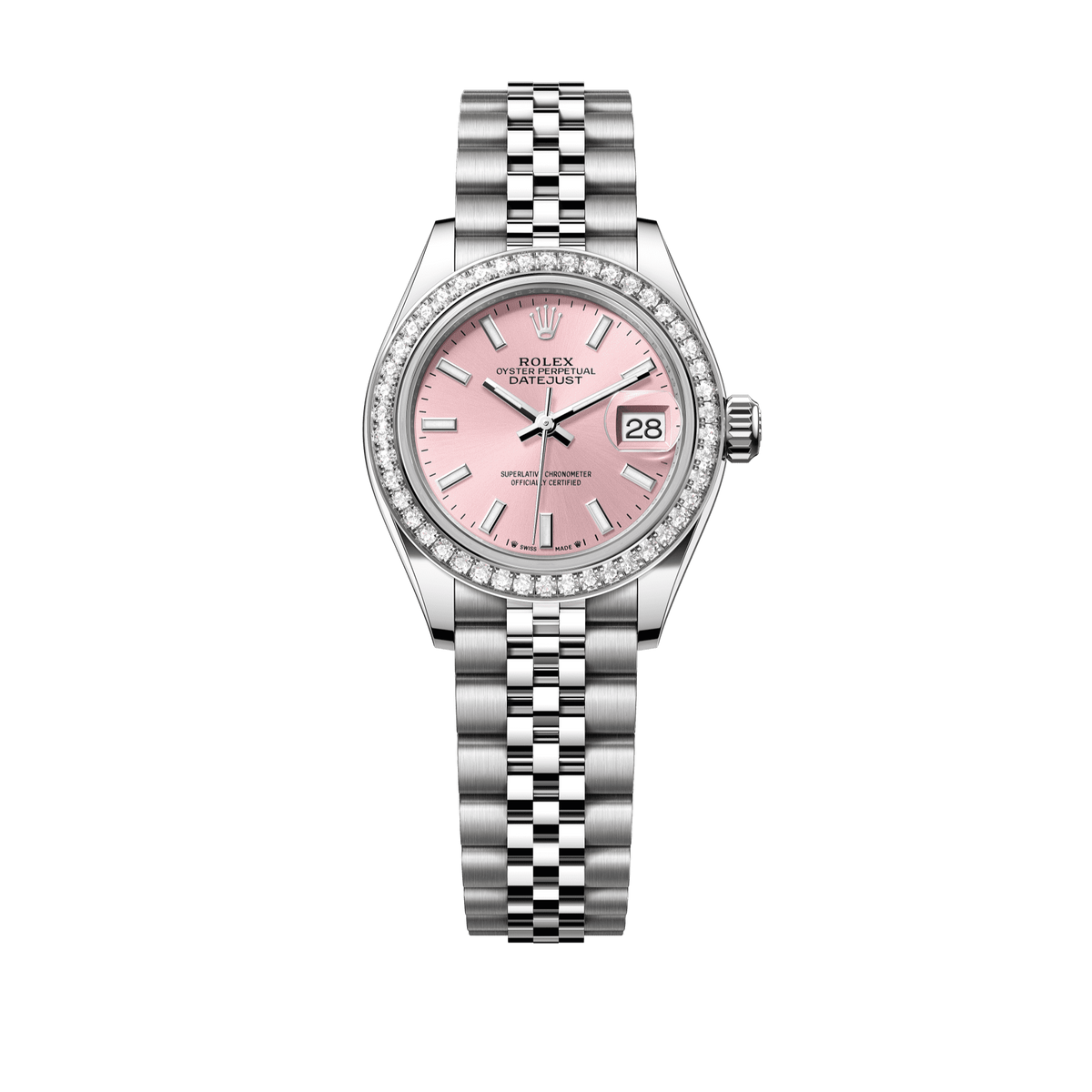Rolex Oyster 28 mm Pink White Rolesor Jubilee 279384rbr-0001
