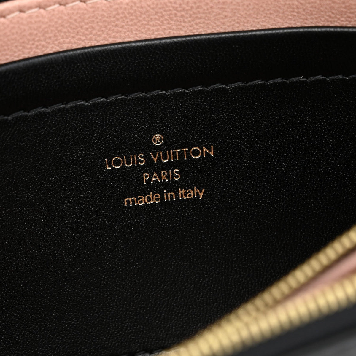 Louis Vuitton Lambskin Embossed Monogram Pochette Coussin Black 1985346