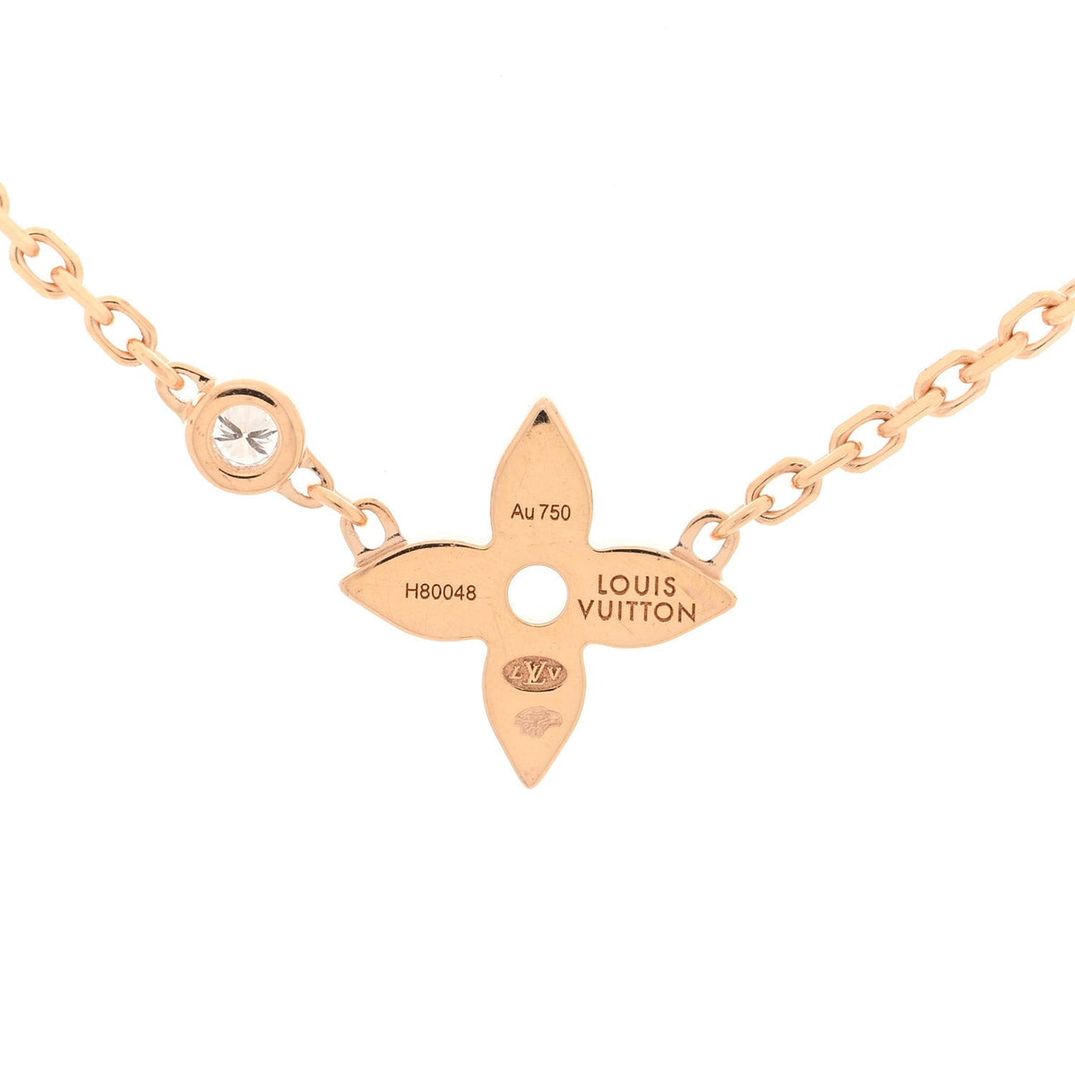 Louis Vuitton 18K Pink Gold Diamond Idylle Blossom Pendant Necklace