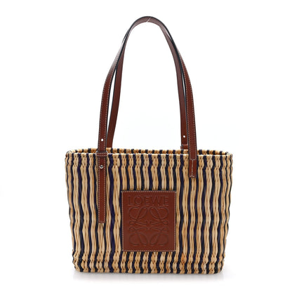 Loewe Raffia Square Small Basket Bag Natural Black Pecan 1920943