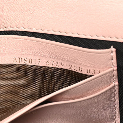 Fendi Nappa FF 1974 Embossed Mini Baguette Rosa Quarzo