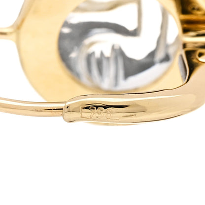 Temple St. Clair 18K Yellow Gold Diamond Small Moonface Earrings