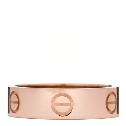 Cartier 18K Pink Gold 5.5mm LOVE Ring 56 7.5