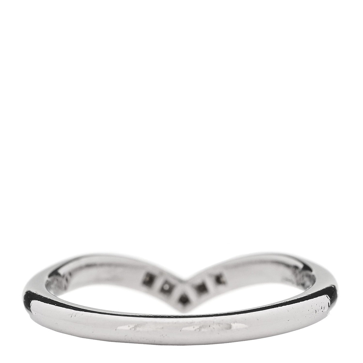 Tiffany Platinum Diamond 0.03ctw Soleste V Band Ring 52 6