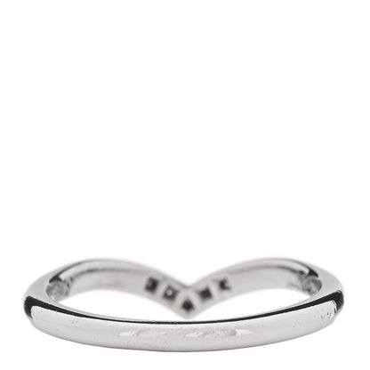 Tiffany Platinum Diamond 0.03ctw Soleste V Band Ring 52 6
