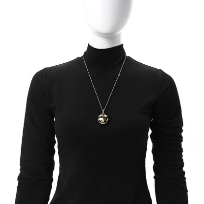 Chanel Metal CC Locket Necklace Gold