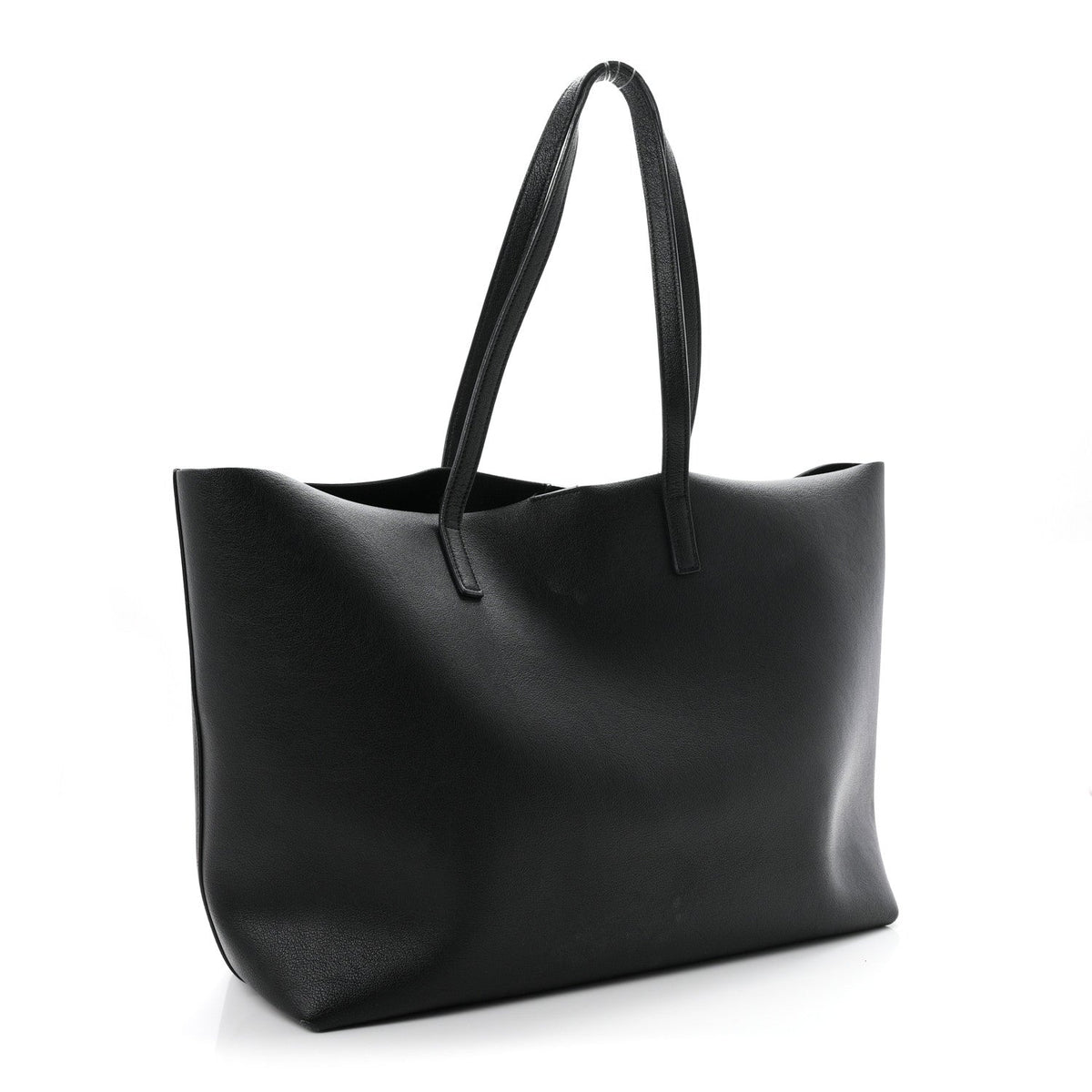 Saint Laurent Calfskin Large Shopping Tote Black