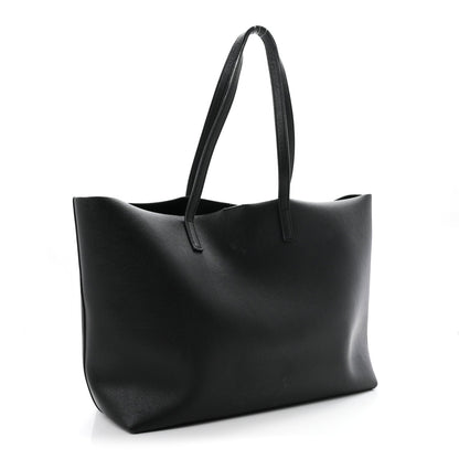 Saint Laurent Calfskin Large Shopping Tote Black