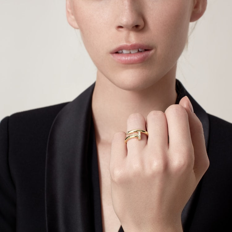 18K Gold Diamonds Cartier Juste un Clou Ring