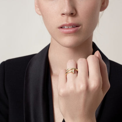 18K Gold Diamonds Cartier Juste un Clou Ring