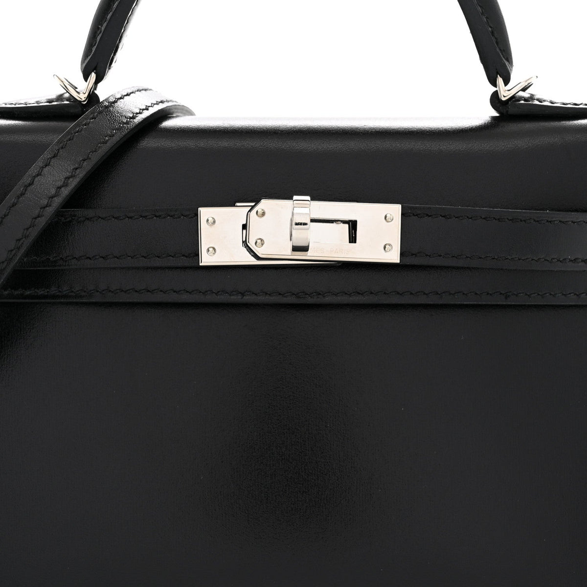 Hermès Box Calfskin Mini Kelly Sellier 20 Black