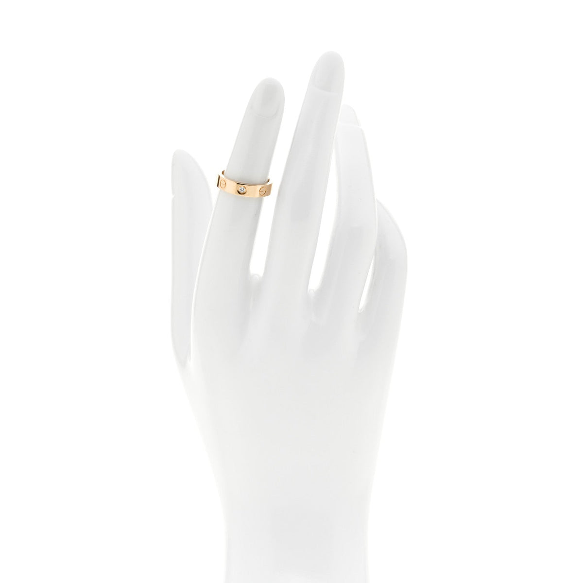 Cartier 18K Yellow Gold Diamond 4mm LOVE Wedding Band Ring 47 4