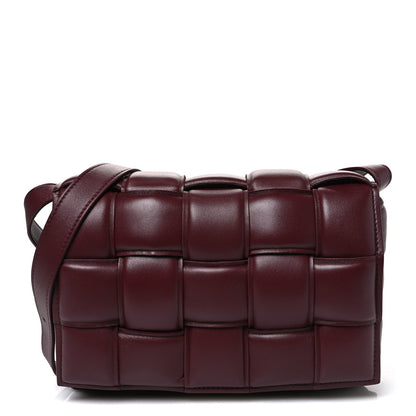 Bottega Veneta Nappa Maxi Intreccio Padded Cassette Crossbody Bag Dark Red