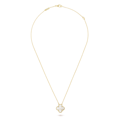 18K Yellow Gold MOP VCA Vintage Alhambra Pendant