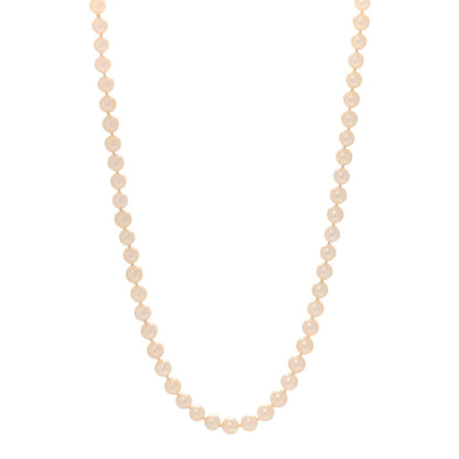 Mikimoto 18K Yellow Gold Akoya Cultured Pearl 5-6mm Strand Necklace