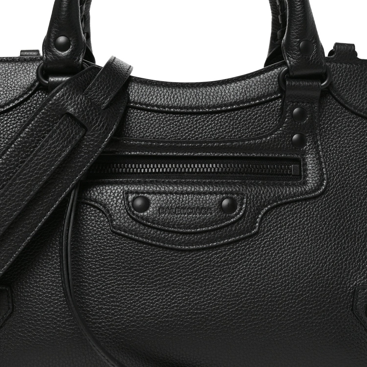 Balenciaga Grained Calfskin Neo Classic S City Black