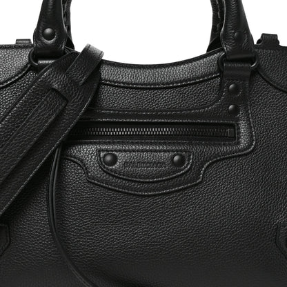 Balenciaga Grained Calfskin Neo Classic S City Black