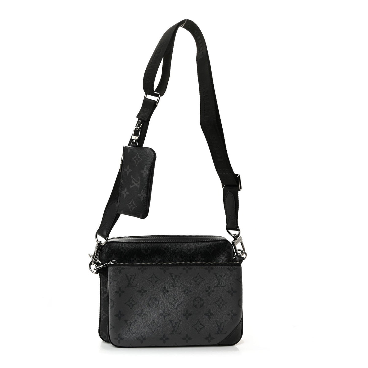 Louis Vuitton Monogram Eclipse Reverse Trio Messenger Bag Black