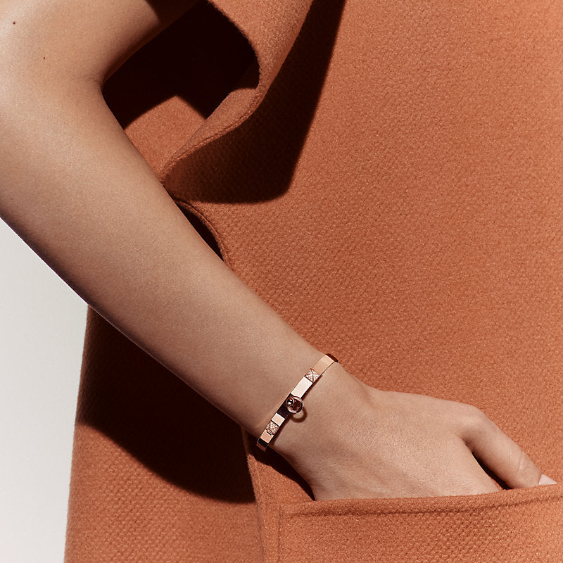 Diamonds Hermes Collier De Chien Bracelet Small Model